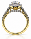 9ct Yellow Gold 1.50ct Pear Lab Grown Diamond Halo Engagement Ring (LR74)