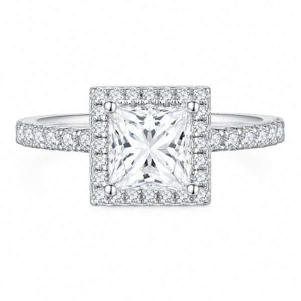 2ct Princess Cut Moissanite Ring - MO84