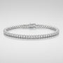 18ct white gold lab grown diamond tennis bracelet with 3.00 carats, handcrafted by Cassim & Co., Johannesburg