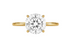 9ct yellow gold solitaire ring with 2.00ct round lab-grown diamond in four ball-tipped claws