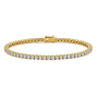 9ct yellow gold lab grown diamond tennis bracelet with 2.00 carats in four-claw setting by Cassims & Co.