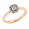 9ct Rose Gold Solitaire Cushion Diamond Engagement Ring 1102071