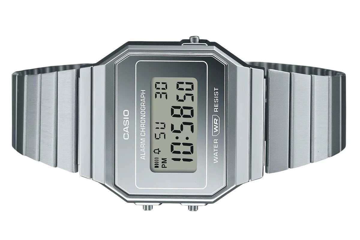 Casio Vintage A700WEV Digital Chronograph Quartz Silver Stainless Steel Watch (A700WEV-7ADF)