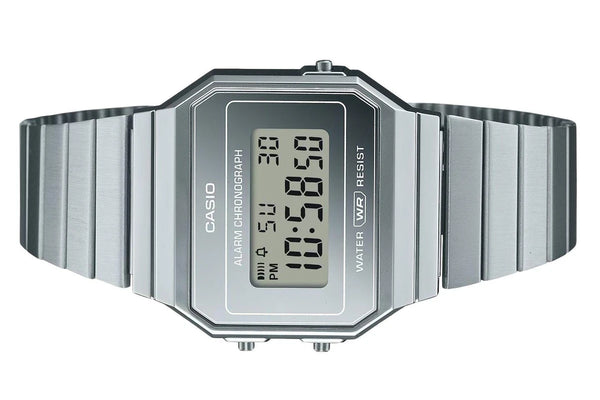 Casio Vintage A700WEV Digital Chronograph Quartz Silver Stainless Steel Watch (A700WEV-7ADF)