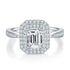 1ct Emerald Pavé Moissanite Ring – MO78 - Cassim & Co South Africa
