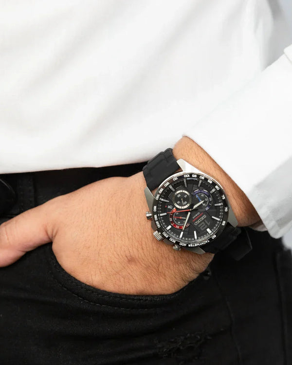 Seiko SSB347P1 Quartz Chronograph Black Dial Stainless Steel Watch (SSB347P1)