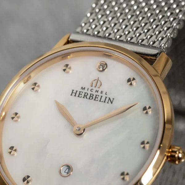 Michel Herbelin City 16915/PR59B — 30.5mm MOP Mesh Rose-Gold