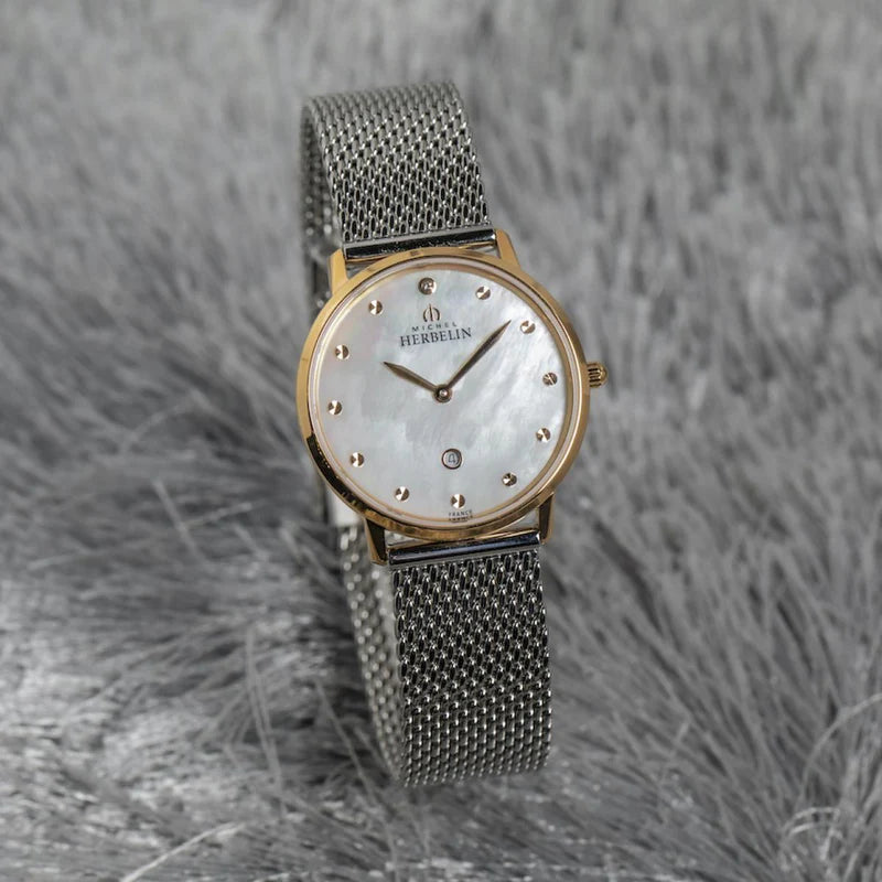 Michel Herbelin City 16915/PR59B — 30.5mm MOP Mesh Rose-Gold