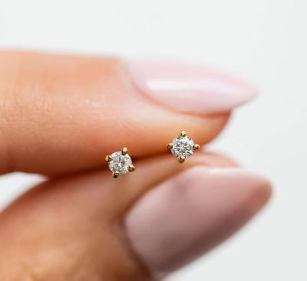 9ct 0.25ct Lab Grown  Diamond Stud Earrings - 2100444