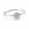 9ct White Gold Flower Cluster Diamond Engagement Ring 1102305 - Cassim & Co South Africa