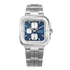 Michel Herbelin Cap Camarat 35646B25 chronograph watch with blue ribbed dial and stainless steel bracelet