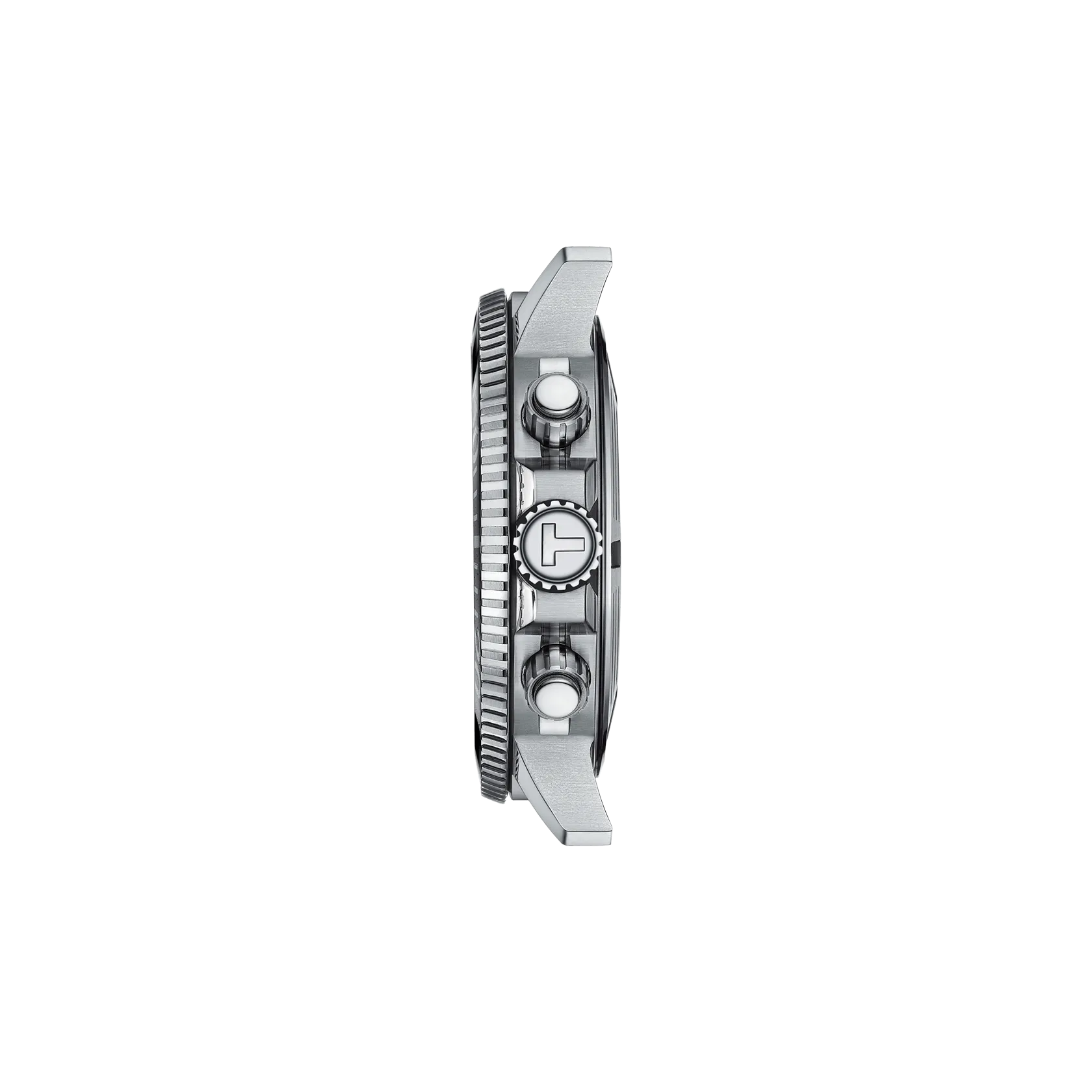 Tissot Seastar 1000 stainless steel case with unidirectional rotating bezel and black aluminium insert