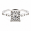 9ct White Gold 4 Claw Diamond Engagement Ring 1102205