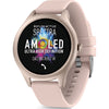 Reflex Active Spectra 300R AMOLED Calling Smart Watch Pink Silicone Strap 45mm Aluminium Case