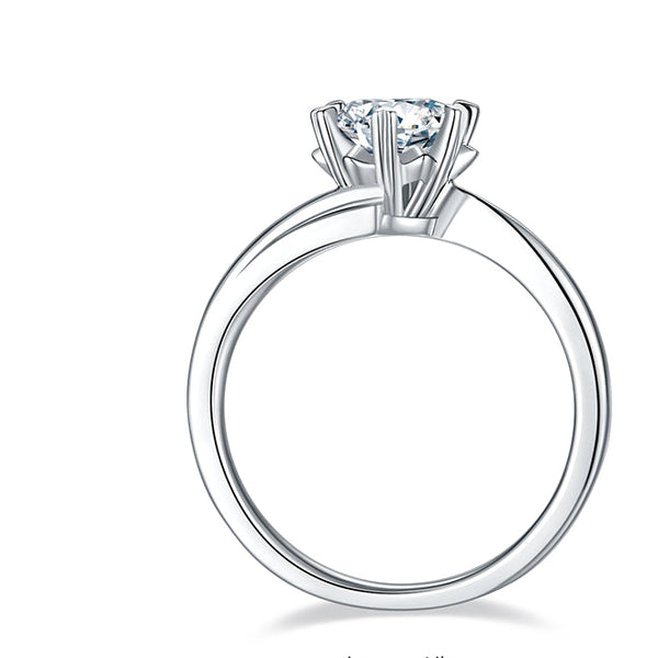 6 Claw Round 1ct Moissanite Ring – MO1B - Cassim & Co South Africa