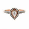 9ct Rose Gold Pear Cut Diamond Double Halo Engagement Ring with Pavé Diamond Shoulders - Cassim & Co Johannesburg