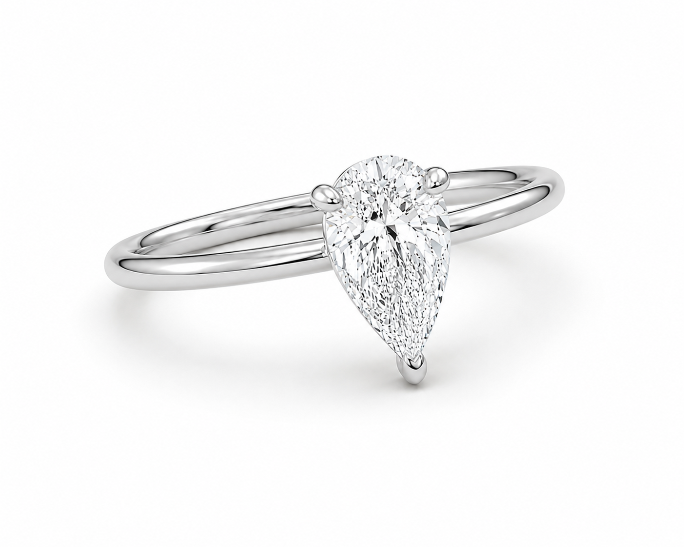 9ct White Gold 1ct Pear Lab Grown Diamond Ring - Cassim & Co South Africa