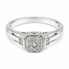 9ct White Gold Square Cut Diamond Ring 1102259