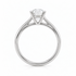 Slim polished court band with tapered cathedral-style shoulders, side profile