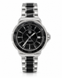 TAG Heuer Formula 1 ladies quartz watch with 37mm stainless steel and black ceramic case, black dial, diamond-set rotating bezel, and matching two-tone bracelet