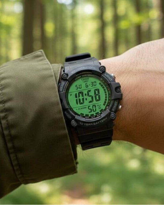Casio AE-1500WHC Digital Quartz 10-Year Battery Black Resin Sports Watch (AE-1500WHC-1AV)