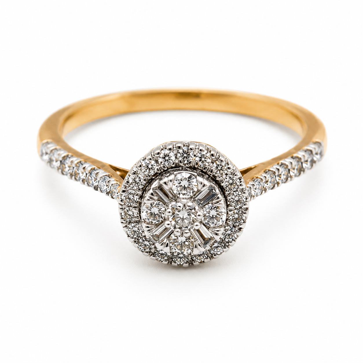 9ct Yellow Gold Round Solitaire Diamond Ring 1102066