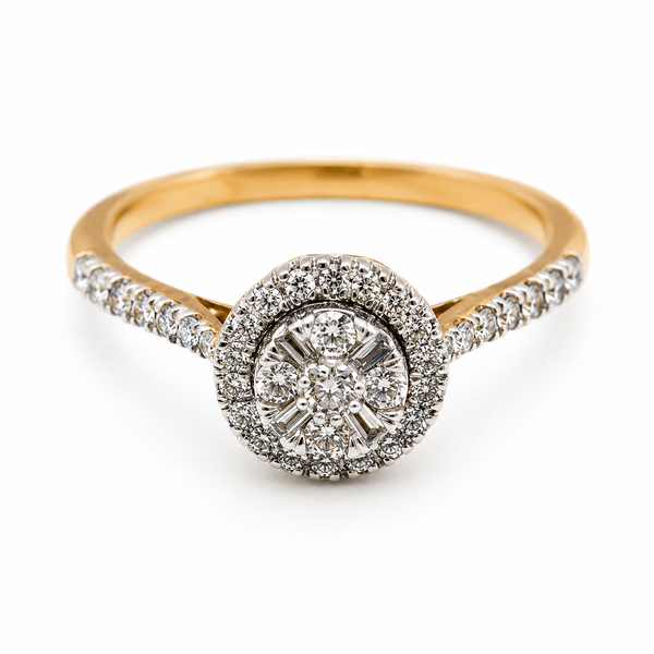 9ct Yellow Gold Round Solitaire Diamond Ring 1102066