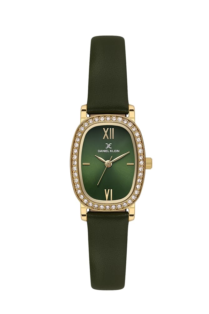 Daniel Klein Women’s Green Dial & Strap Gold-Tone Watch DK‑113943‑4
