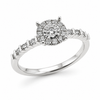 9ct White Gold Round Cluster Diamond Ring 1102156