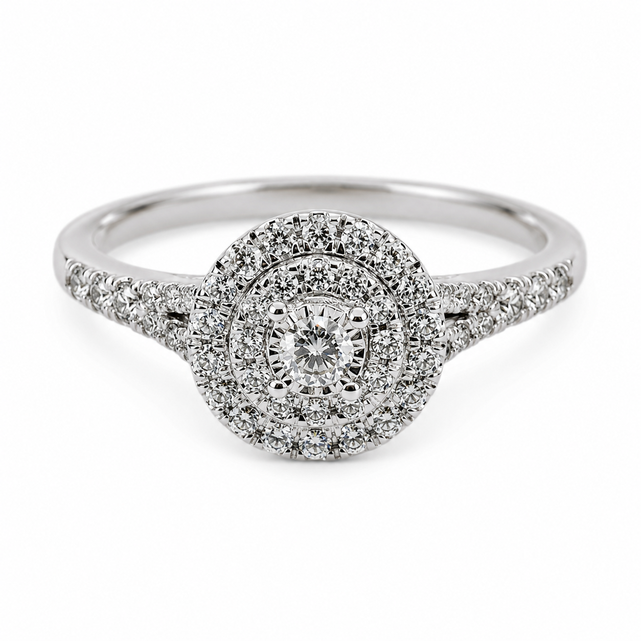 9ct White Gold Round Solitaire Diamond Ring 1102260