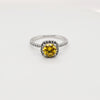 1ct Yellow Cushion Cut Moissanite Ring