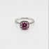 Sterling silver 1ct pink cushion cut moissanite halo engagement ring with pavé band by Cassim & Co. Johannesburg