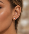 9ct White Gold 0.61ct Lab Grown Diamond Stud Earrings with Four-Claw Setting