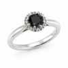 18k White Gold Black Diamond Engagement Ring 1102101 - Cassim & Co South Africa