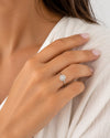 9ct White Gold Round Cluster Diamond Ring 1101928 - Cassim & Co South Africa