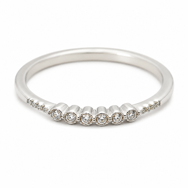 9ct White Gold Diamond Band 1102250