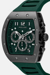 Police Chronograph Tonneau Green Dial Gunmetal Rubber Watch (PEWGQ2240103)