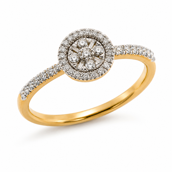 9ct Yellow Gold Round Solitaire Diamond Ring 1102066