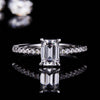 1ct Emerald Solitaire Moissanite Ring – M91D - Cassim & Co South Africa
