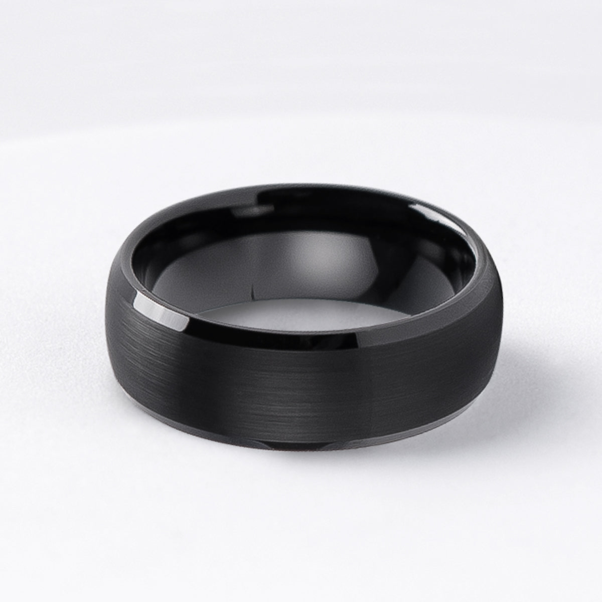 Tungsten Black Bevelled Ring 6mm - Cassim & Co South Africa