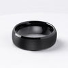 Tungsten Black Bevelled Ring 6mm - Cassim & Co South Africa