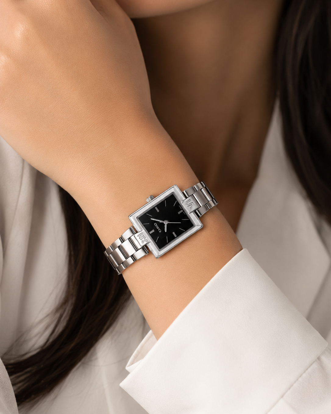 Casio LTP-1354D Quartz Black Dial Stainless Steel Bracelet Watch (LTP-1354D-1CDF)