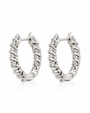 9ct White Gold 1.62ct Lab Grown Diamond Hoop Earrings (2100434)