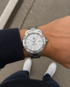 Pre-Owned TAG Heuer Aquaracer Calibre 5 Automatic White Dial Stainless Steel Dive Watch (WAF2111)