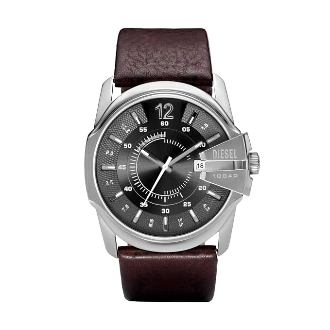 Diesel Master Chief DZ1206 Quartz Grey Dial Stainless Steel Watch (DZ1206)