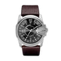 Diesel Master Chief DZ1206 front view showing grey textured dial and steel case