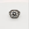 5ct Round Halo Moissanite Ring
