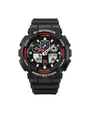 Casio G-Shock GA-100-1A4 Quartz Chronograph Black & Red Resin Watch 200m (GA-100-1A4DR)