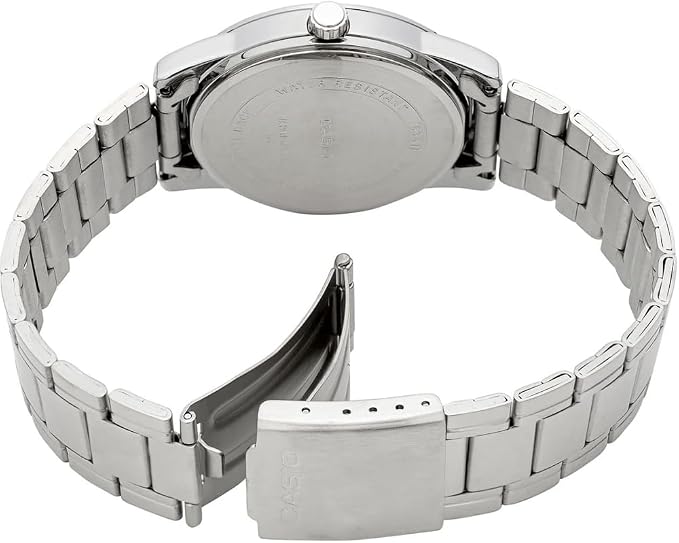 Casio MTP-V001D Quartz Black Dial Stainless Steel Watch (MTP-V001D-1BUDF)