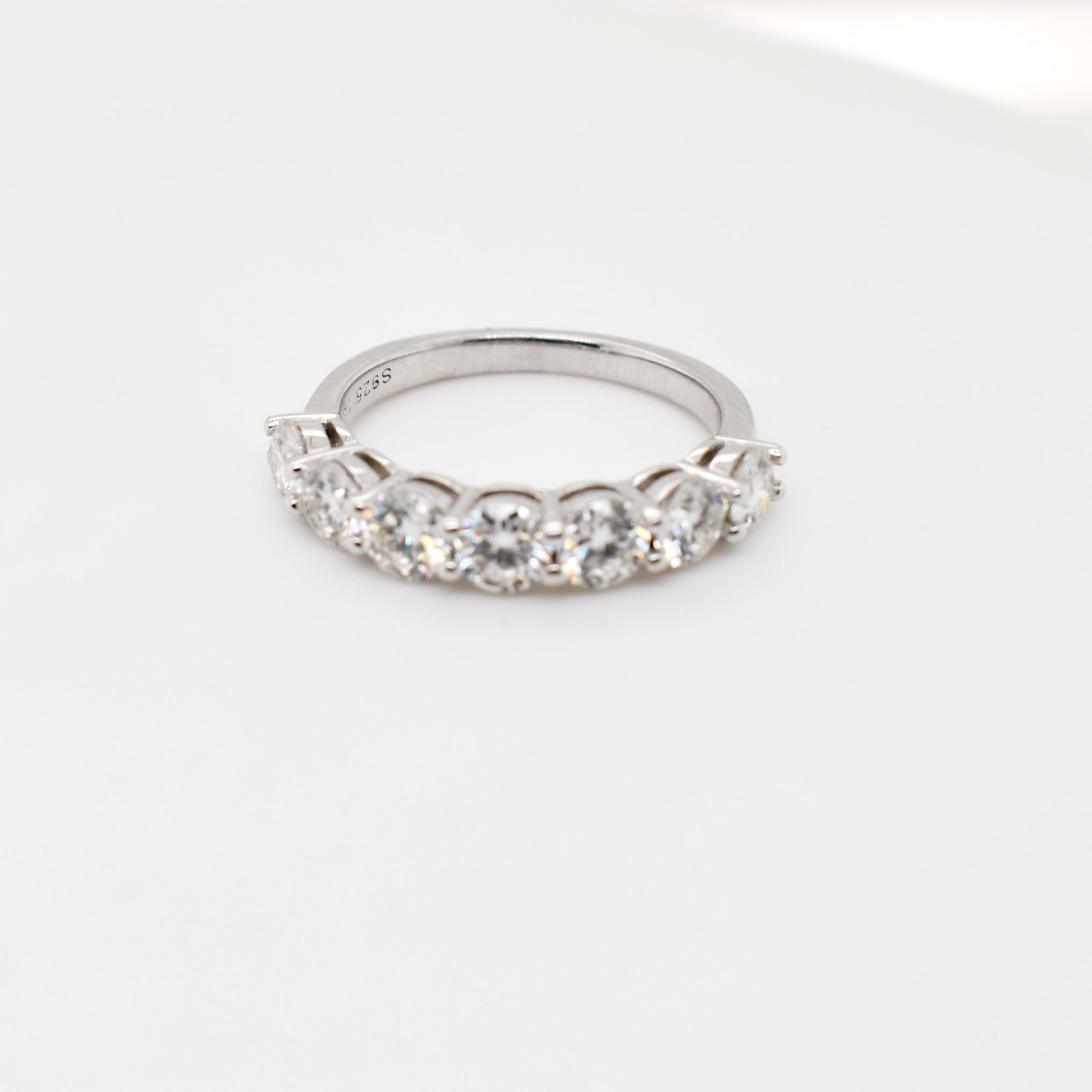 Moissanite Round Eternity Band